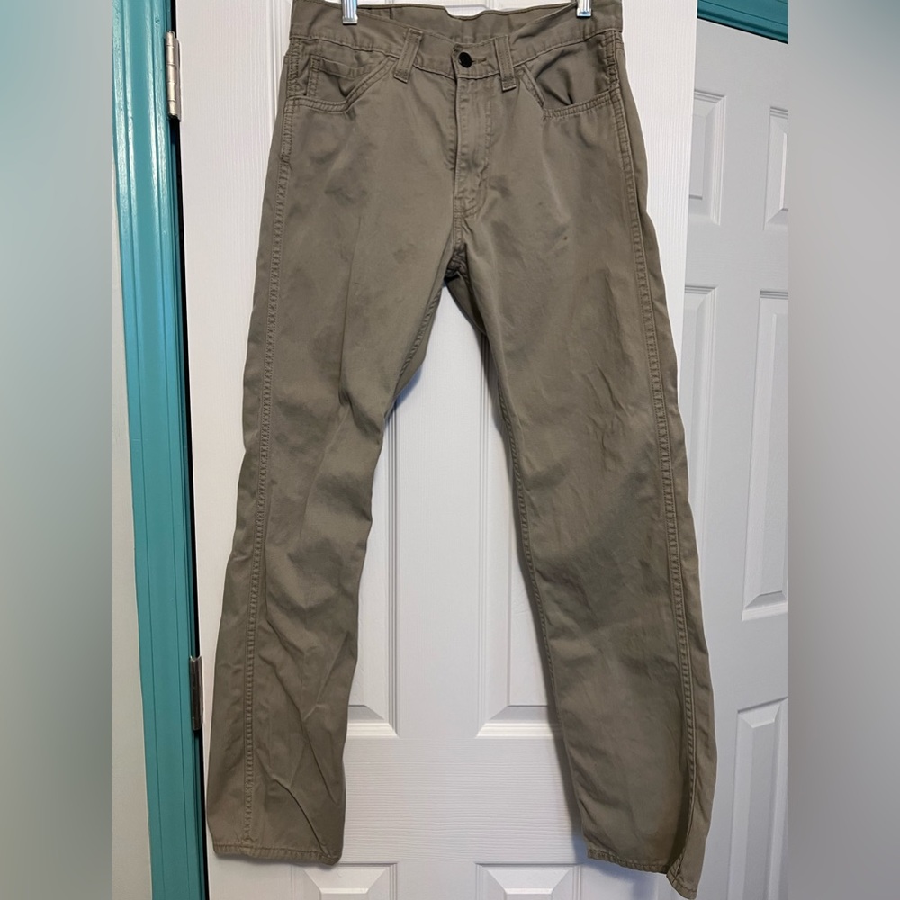 Men’s Levi’s 513 Khaki Straight Leg Pants, 31x32